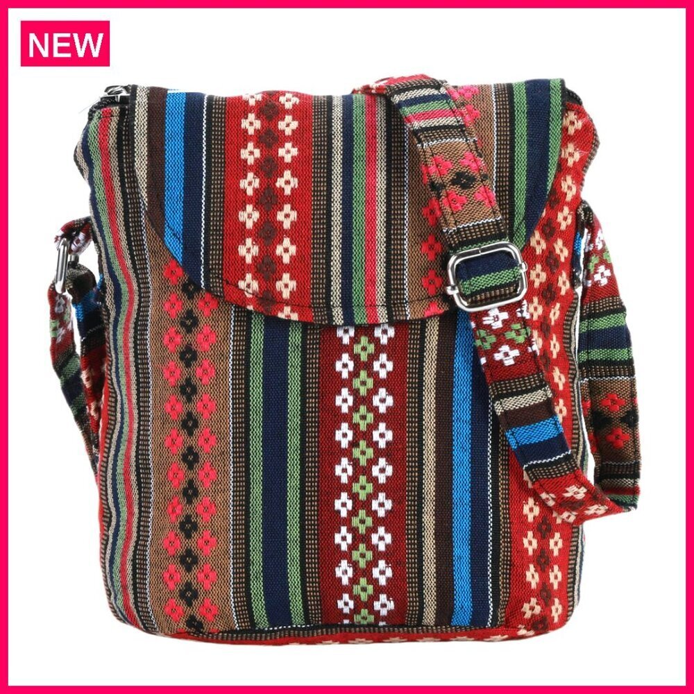 Denim Crossbody Bag with Adjustable Strap, Travel Purse, 8.66x8.66x4.3 Inches